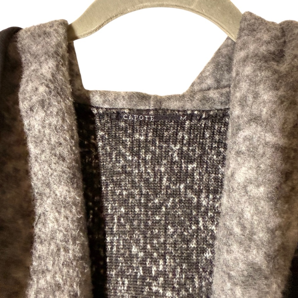 Capote Riley Hooded Sweater Jacket Grey Size M with Pockets - Picture 5 of 5